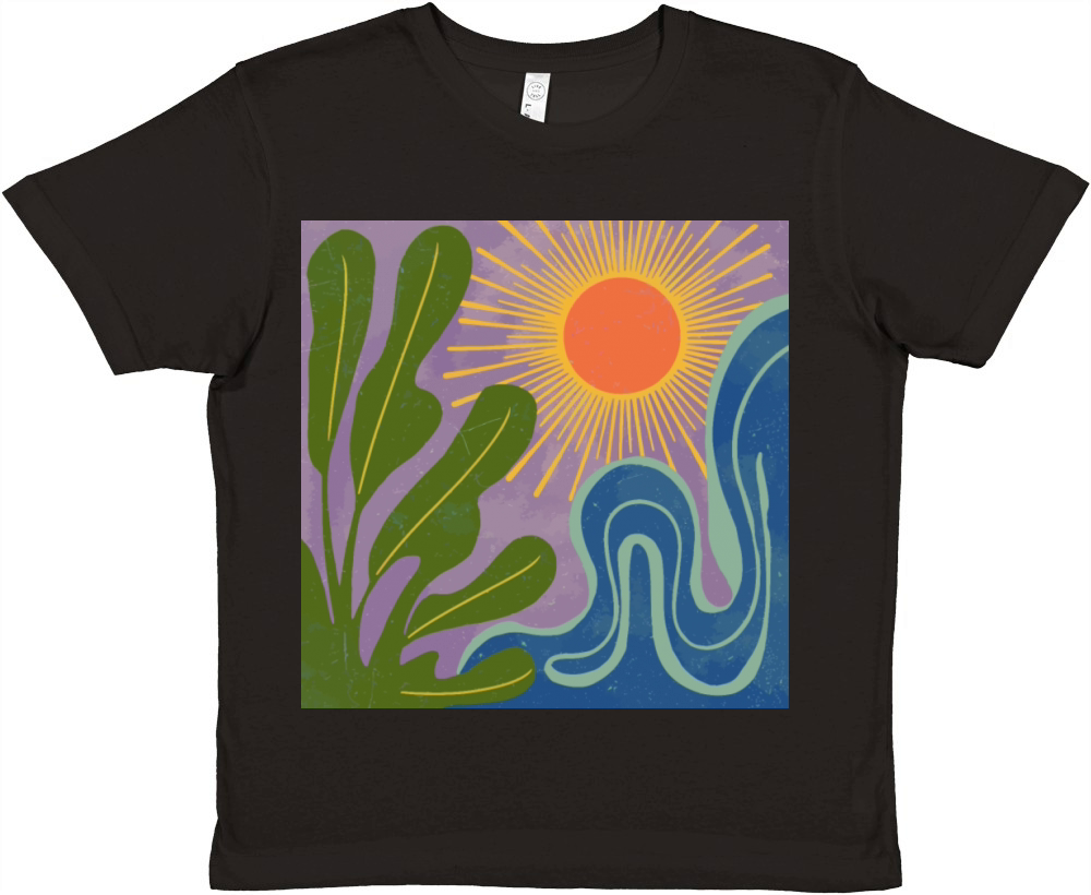 Abstract Nature Premium Kids Crewneck T-shirt