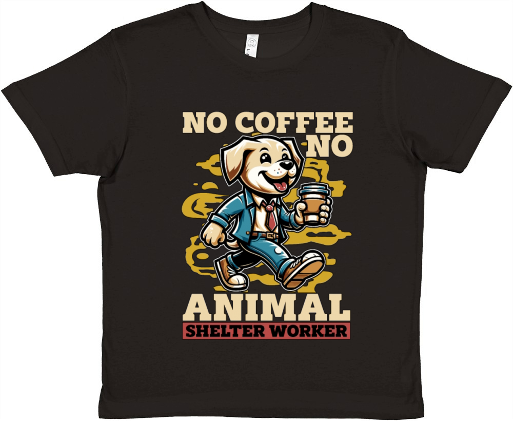 Animal Shelter No Coffee No Dog Owner Coffee Lover Premium Kids Crewneck T-shirt