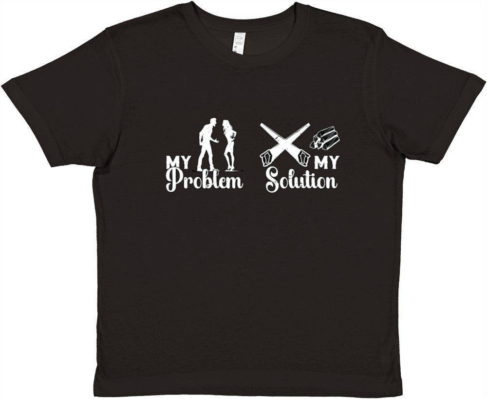 Arborist My Problem My Solution Pictogram Mom Dad Premium Kids Crewneck T-shirt