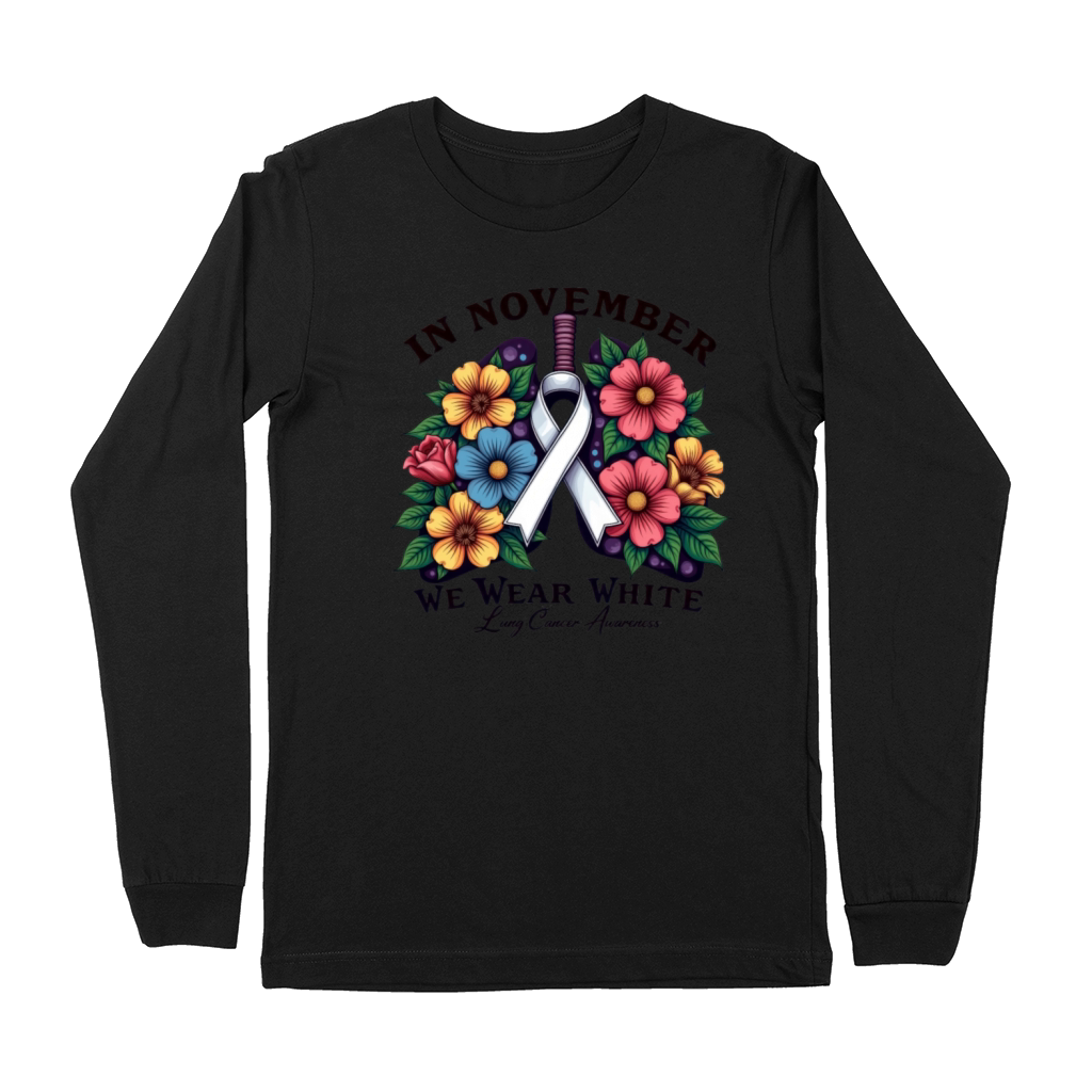 November Lung Cancer Awareness Ribbon Premium Long Sleeve