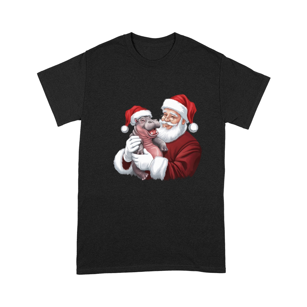 Moodeng Christmas Funny Vintage Santa Claus Premium T-shirt