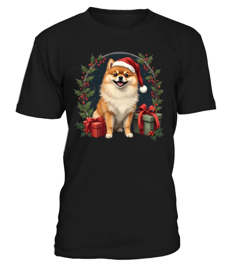 Vintage Pomeranian Santa T-Shirt Unisex