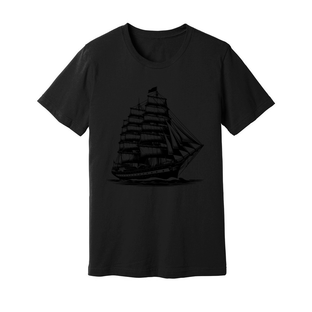 Large Old Sailing Ship With Set Sails Unisex Jersey Tee