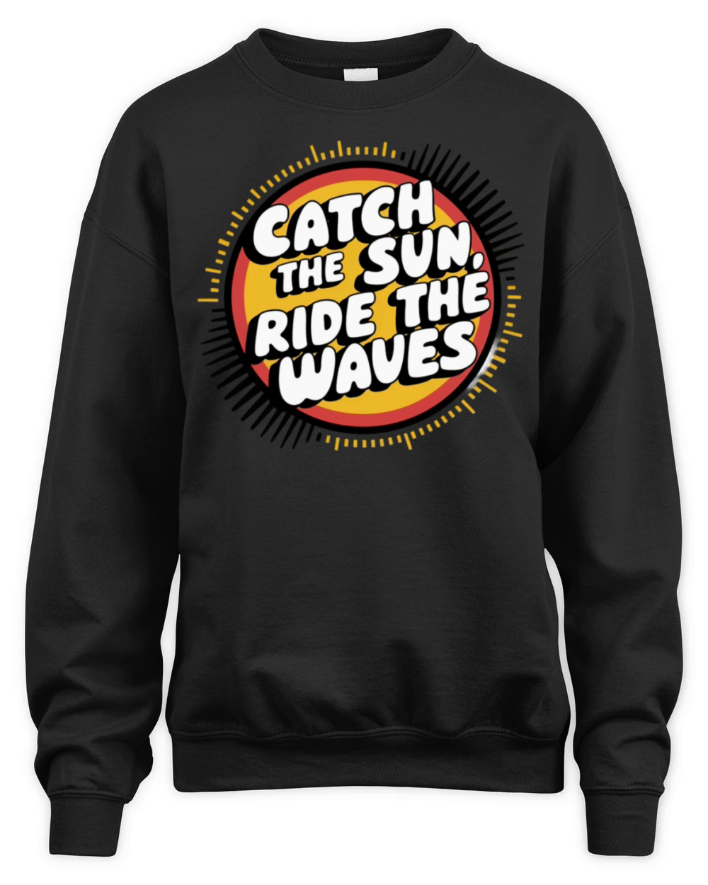 Retro vintage surfing Unisex Premium Crewneck Sweatshirt