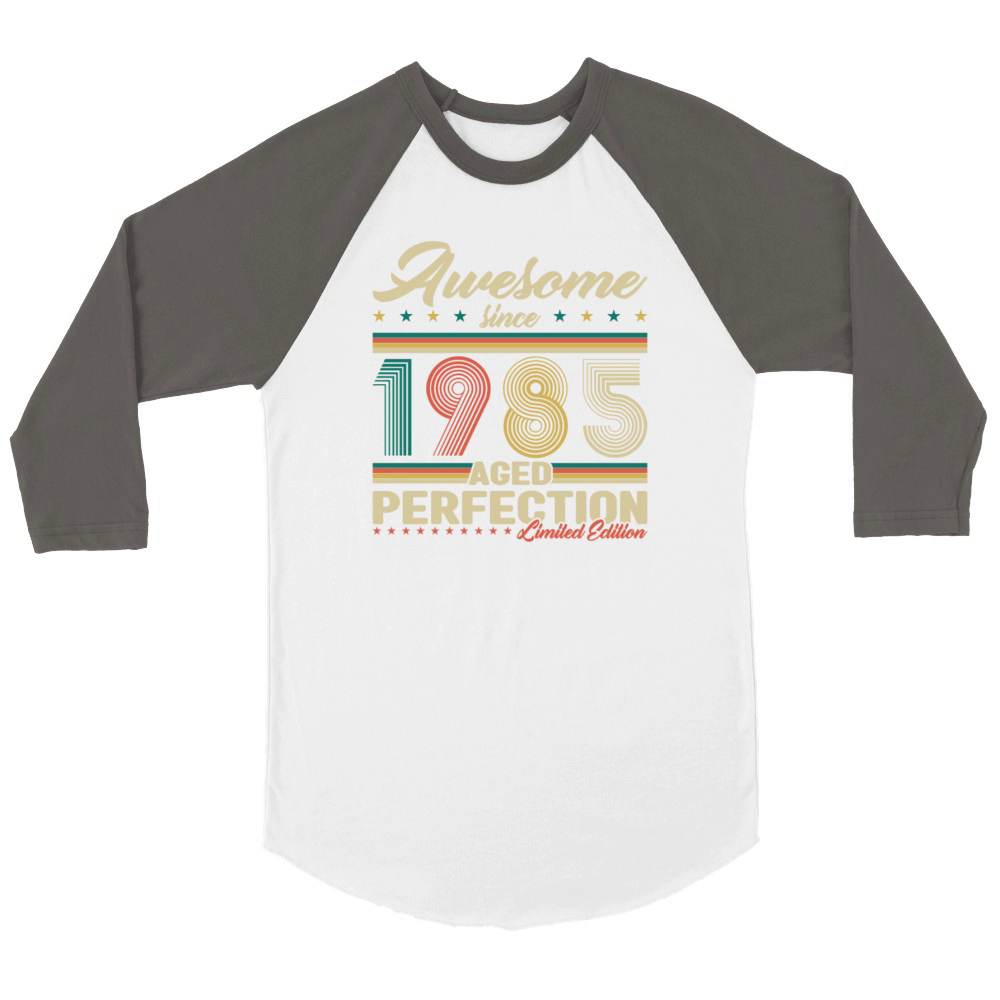 40 Years Old Vintage 1985 Birthday Gift Men Women Unisex ¾ sleeve Raglan T-shirt