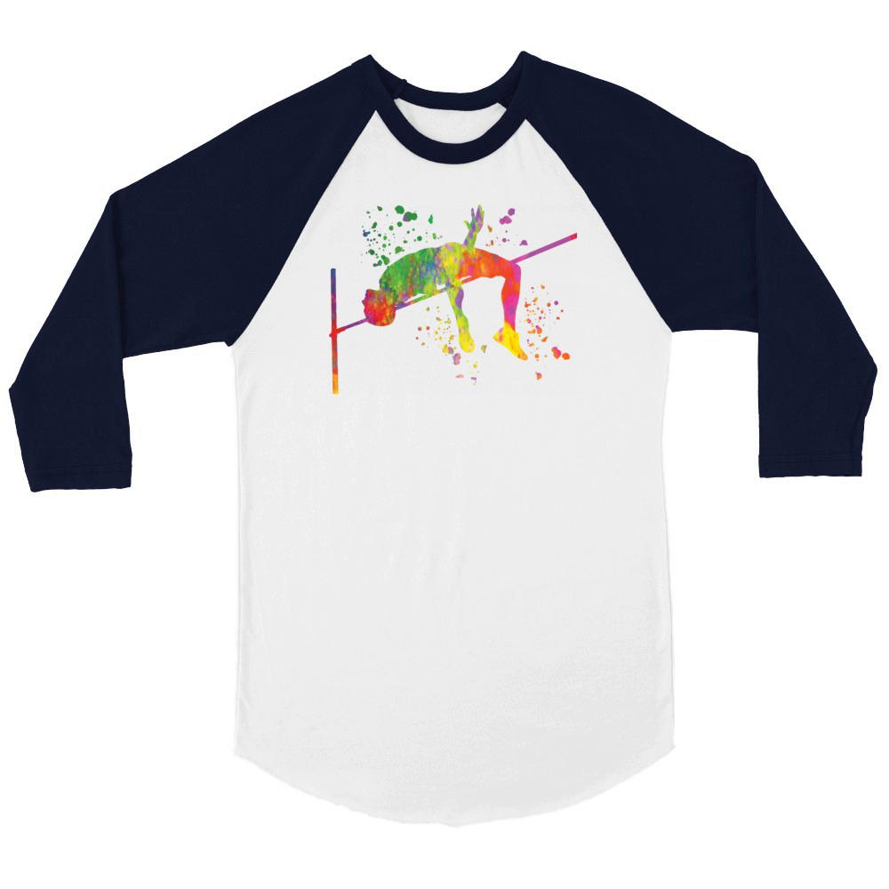 High Jumper High Jumping High Jump Unisex ¾ sleeve Raglan T-shirt