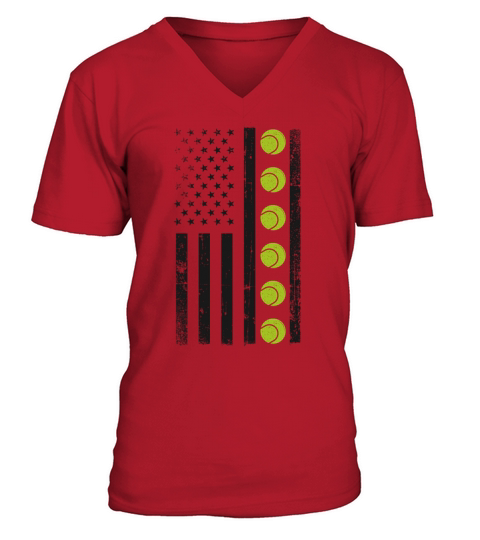 Funny Tennis Player Racket V-Neck T-shirt