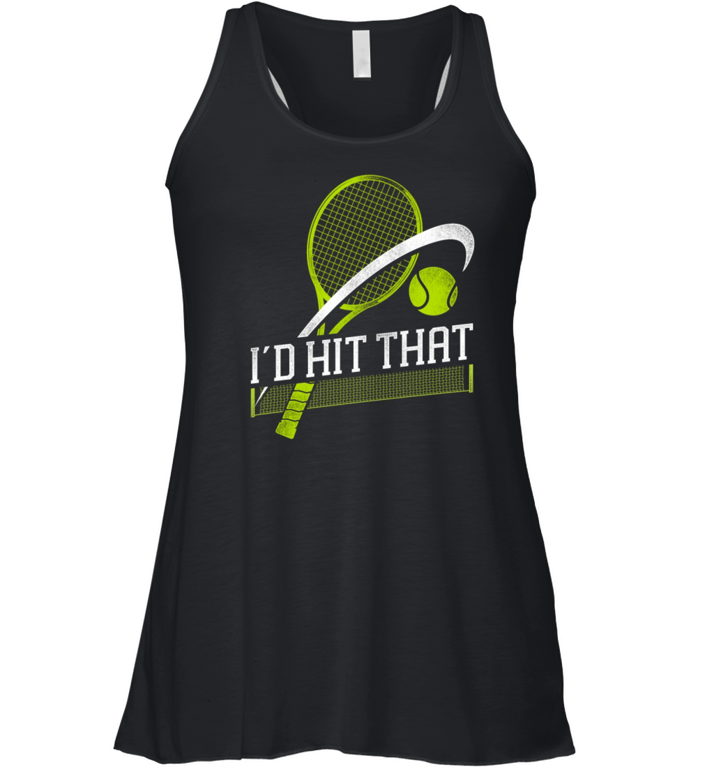 Funny Tennis Player Racket Id Hit Women's Flowy Tank Top