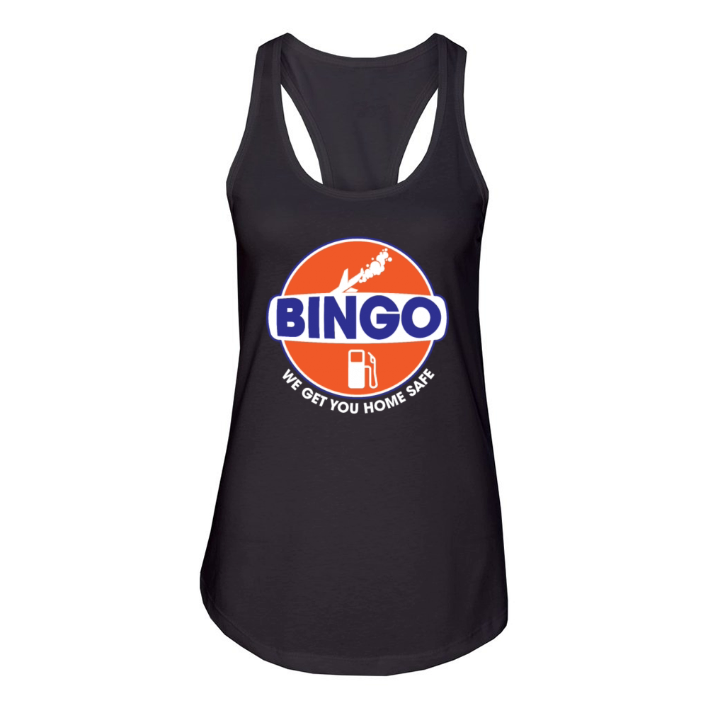 Bingo Fuel Airplane Airline Pilot Humor Bingo Fuel Women's Racerback Tank