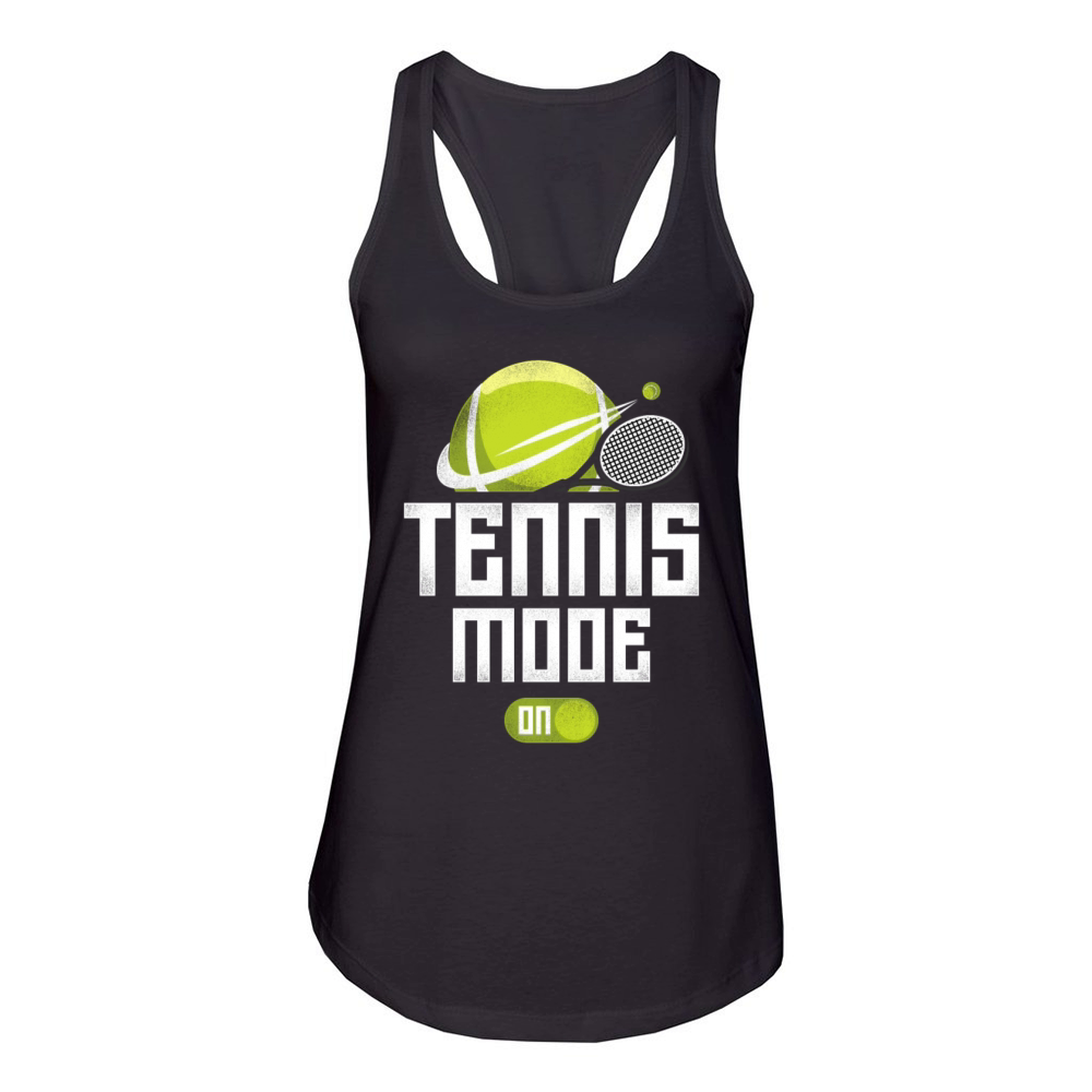 Funny Tennis Player Racket Tennis Women's Racerback Tank