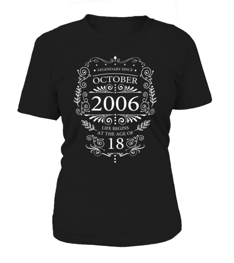 18th Birthday Legendary Vintage October 2006 Women's T-Shirt