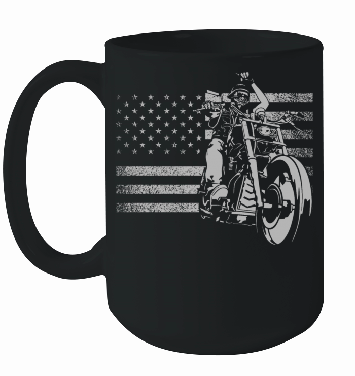 American Flag Biker Motorcycle1 Ceramic Mug