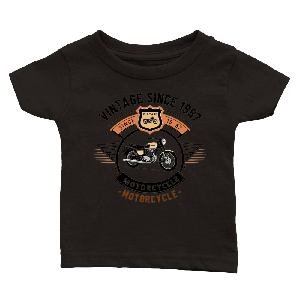 Vintage Since 1987 - Motorcycle Classic Baby Crewneck T-shirt