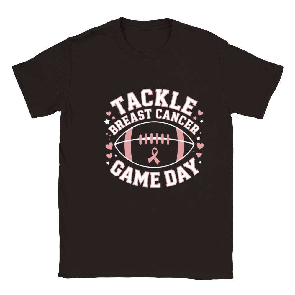 Breast Cancer Awareness Tackle Breast Cancer Sport Classic Kids Crewneck T-shirt