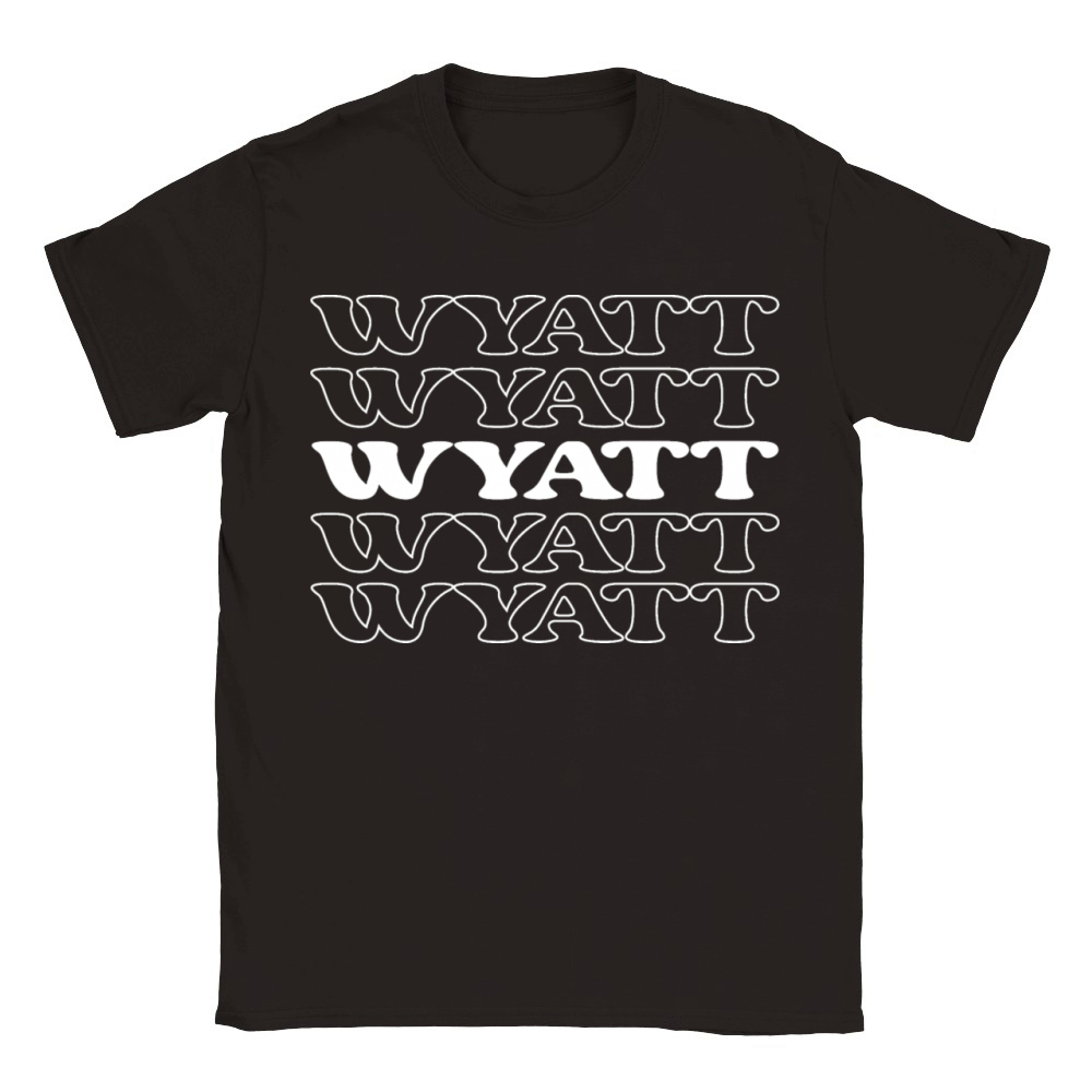 Wyatt Name Personalized First Surname Classic Kids Crewneck T-shirt