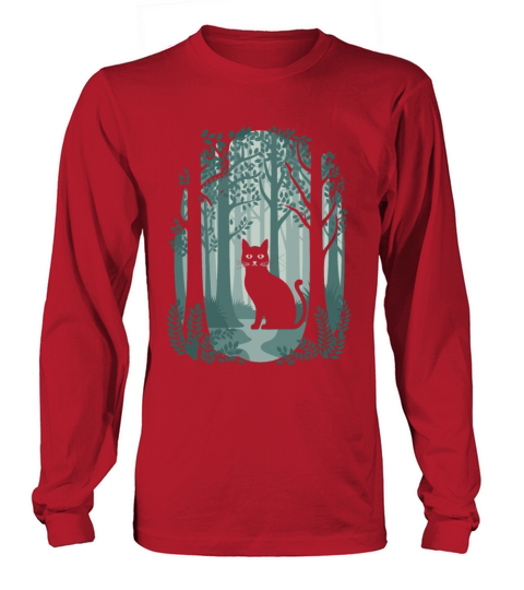 Cottagecore enchanting Forest Cat Long sleeved Unisex