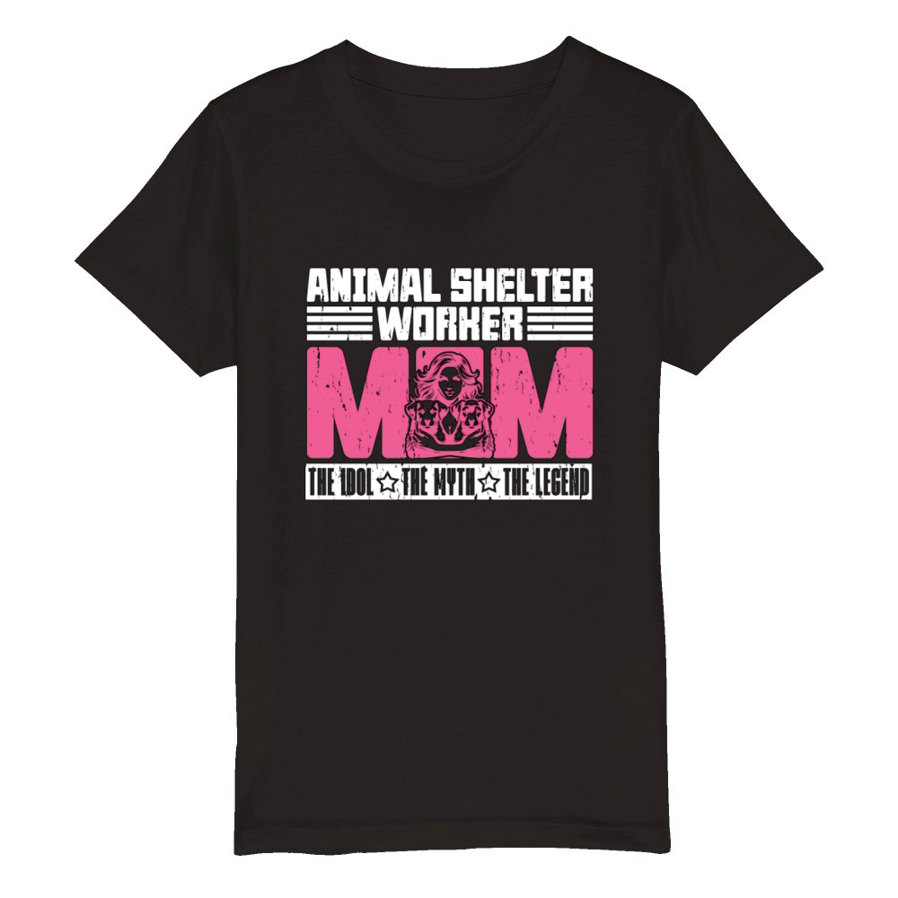 Animal Shelter Worker Mom The Idol The Dog Lover Organic Kids Crewneck T-shirt