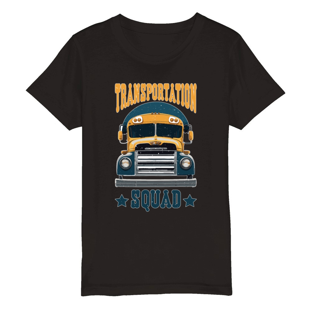 Transportation Squad 5 Organic Kids Crewneck T-shirt