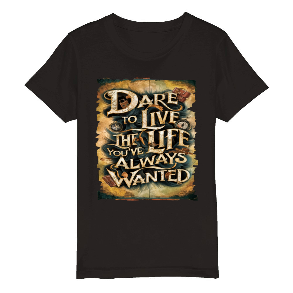Travel Quote to get inspired N05 Organic Kids Crewneck T-shirt