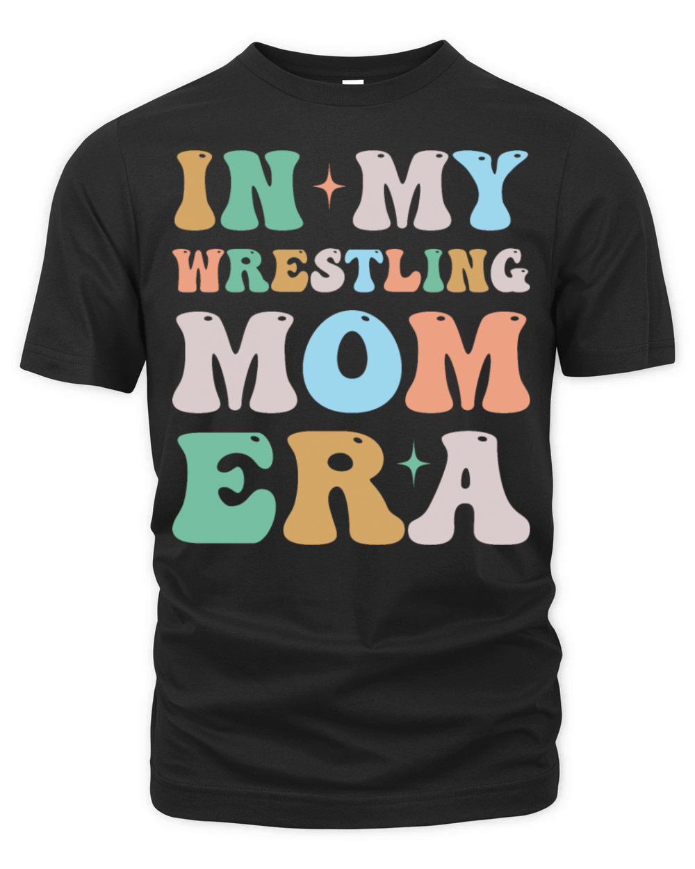 In My Wrestling Mom Era Groovy Retro Organic Unisex T-shirt