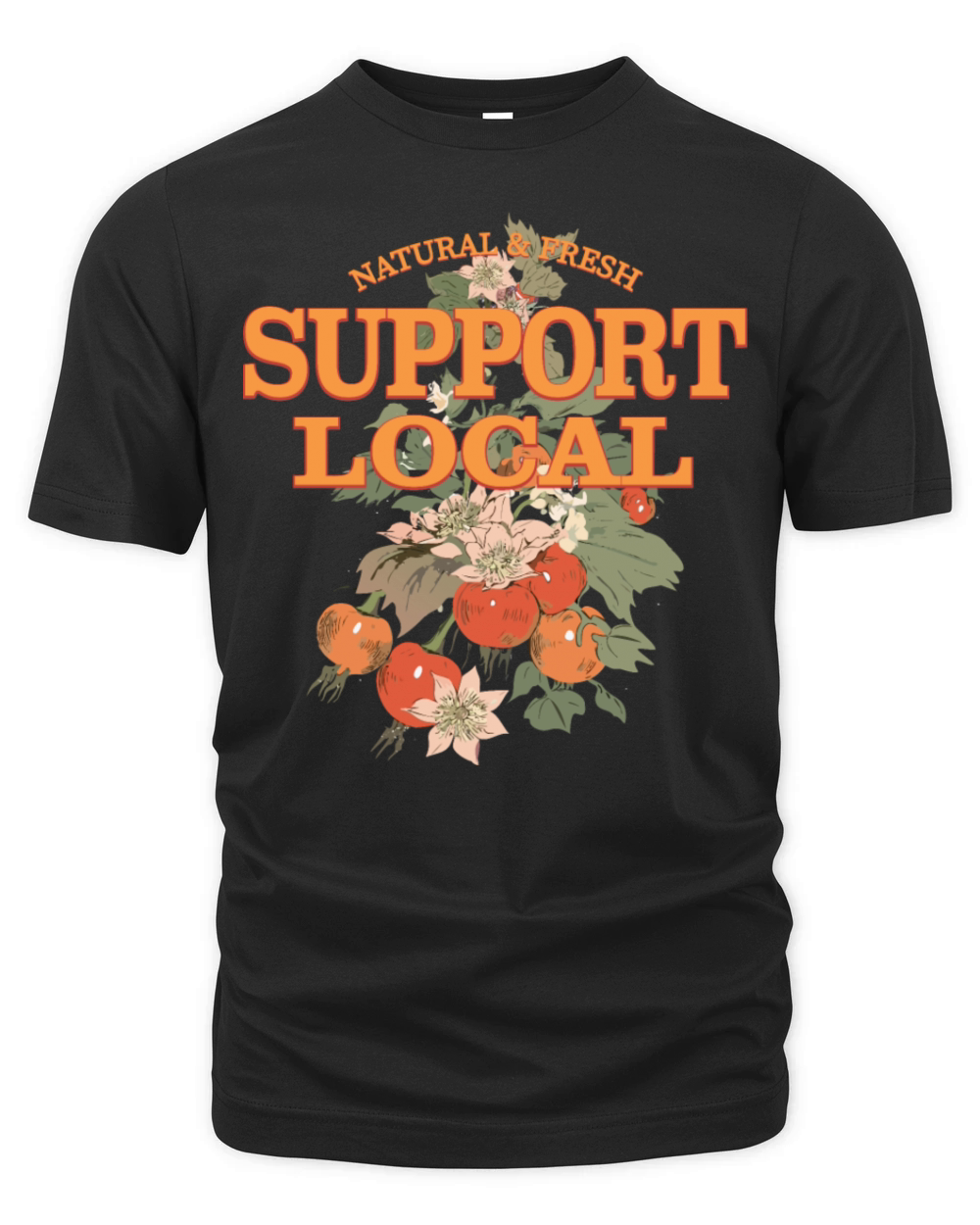 Retro Fruit Graphic to Support Local Organic Unisex T-shirt