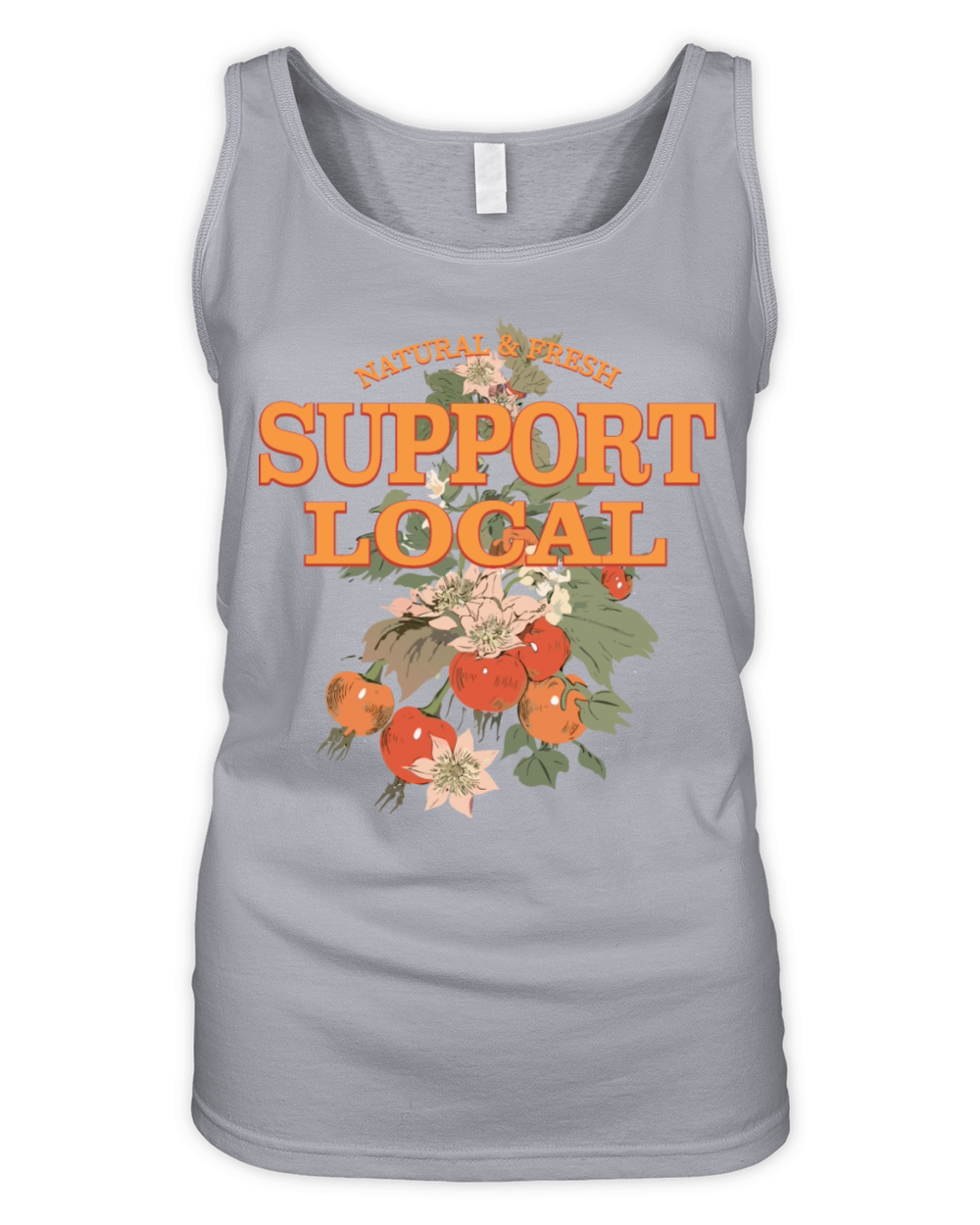 Retro Fruit Graphic to Support Local Organic Women's Tank Top