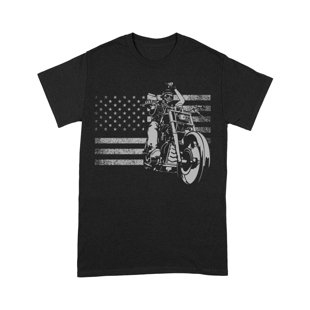 American Flag Biker Motorcycle1 Premium T-shirt