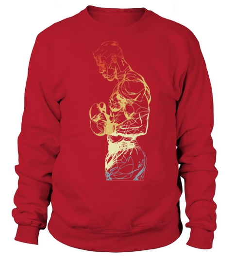 Boxing Guy Drawing Vintage Sweatshirt Unisex
