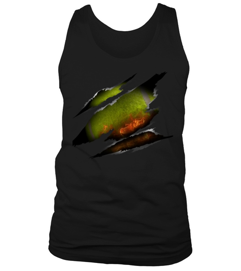 Funny Tennis Player Racket Fire Tank Top Unisex
