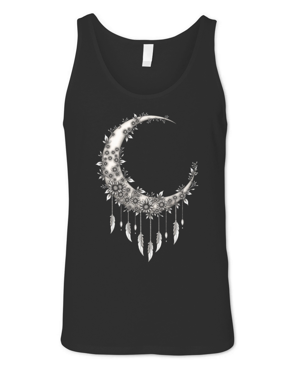 Flower Moon Decor Design Unisex Jersey Tank