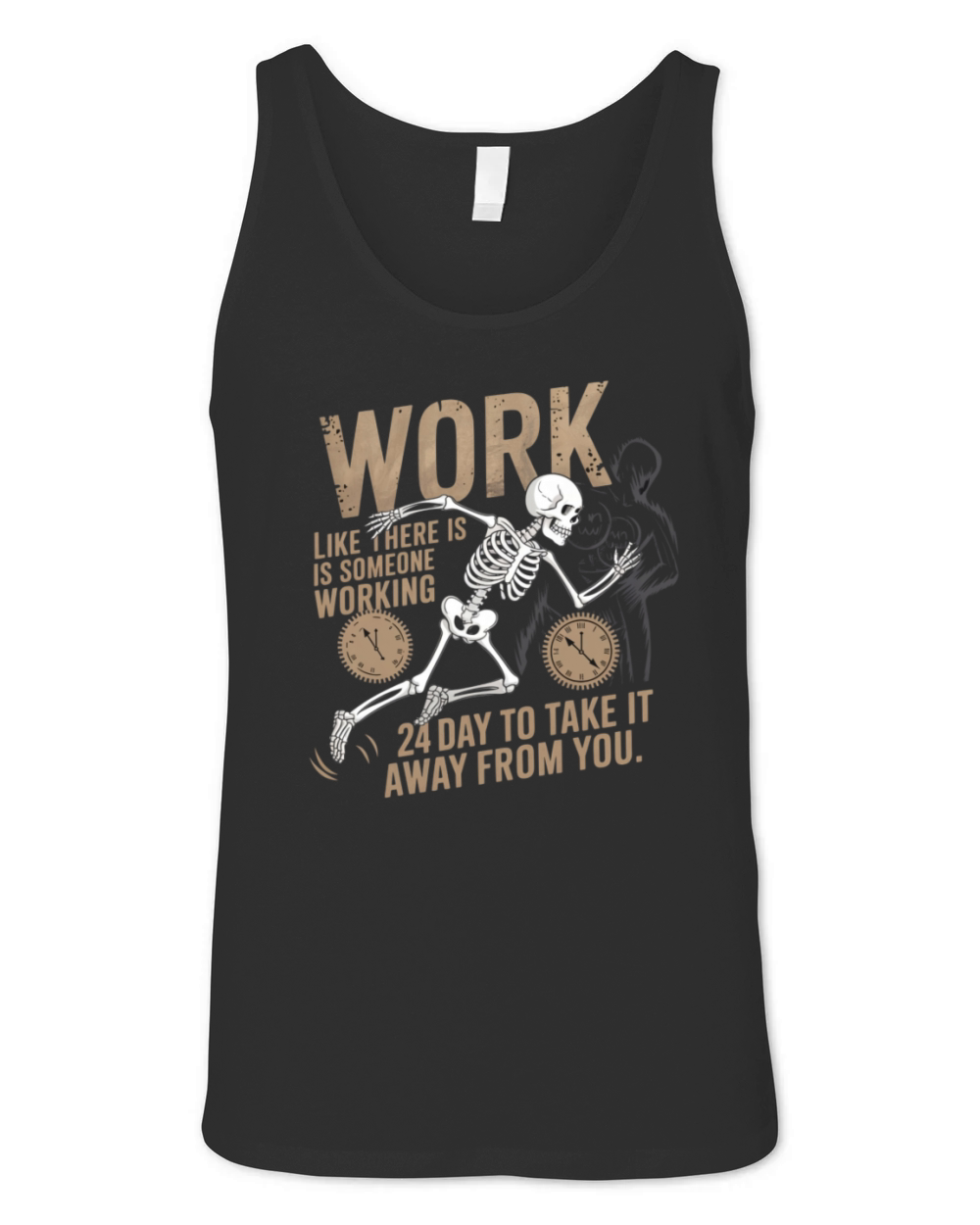 Work like there is someone working 24 hours Unisex Jersey Tank