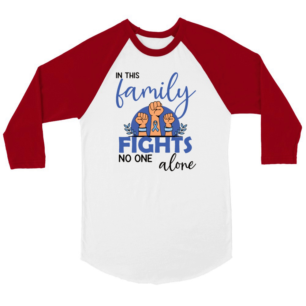 Family Diabetes Support Unisex ¾ sleeve Raglan T-shirt