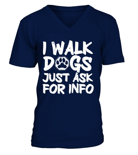 Dog Walker Professional Pet Sitter Dog Walking V-Neck T-shirt