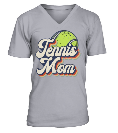 Funny Tennis Player Racket Retro V-Neck T-shirt