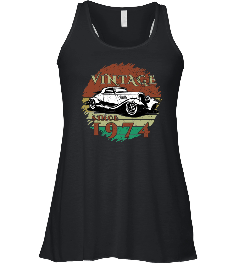 50th birthday Classic Car - Vintage since 1974 Women's Flowy Tank Top
