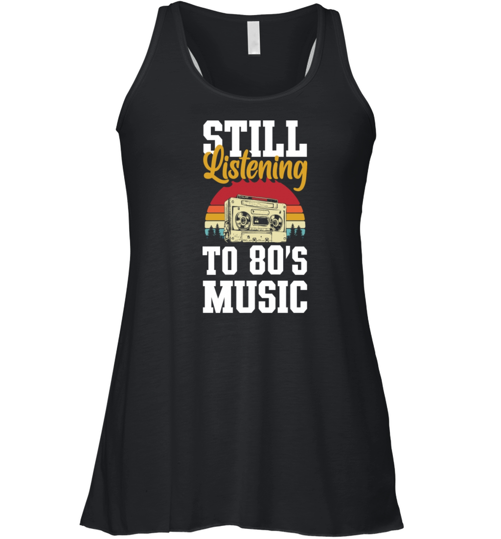 Music Cassette Themed Year Legendary Hits Women's Flowy Tank Top