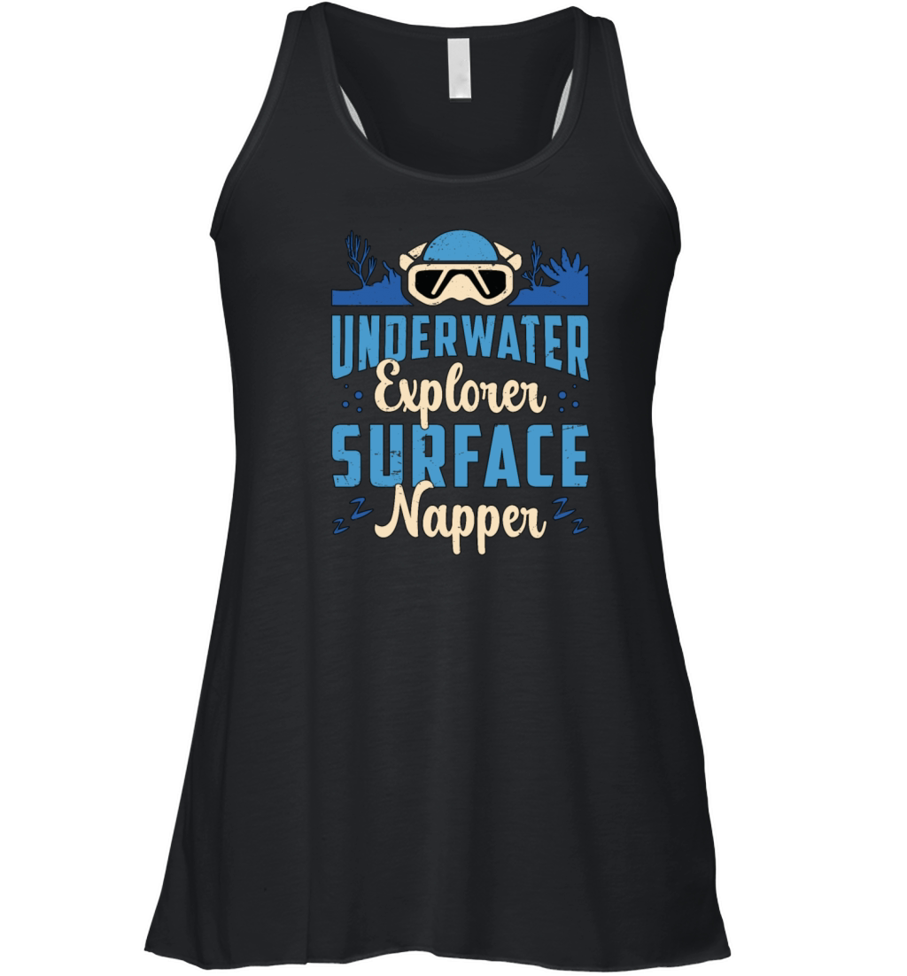 Snorkeling Underwater Explorer Marine Biologist Women's Flowy Tank Top