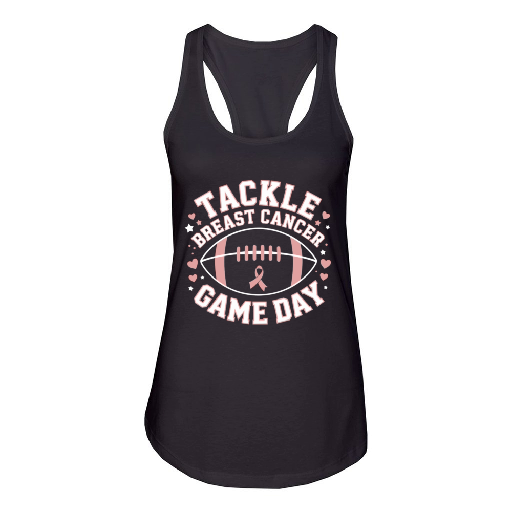 Breast Cancer Awareness Tackle Breast Cancer Sport Women's Racerback Tank