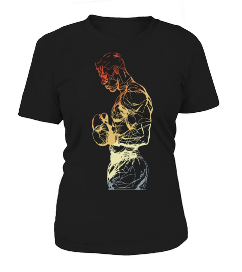 Boxing Guy Drawing Vintage Women's T-Shirt