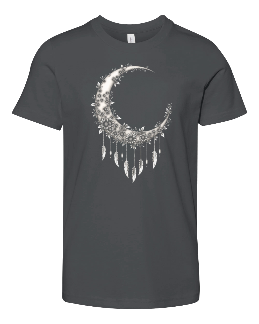 Flower Moon Decor Design Youth Unisex Jersey Tee