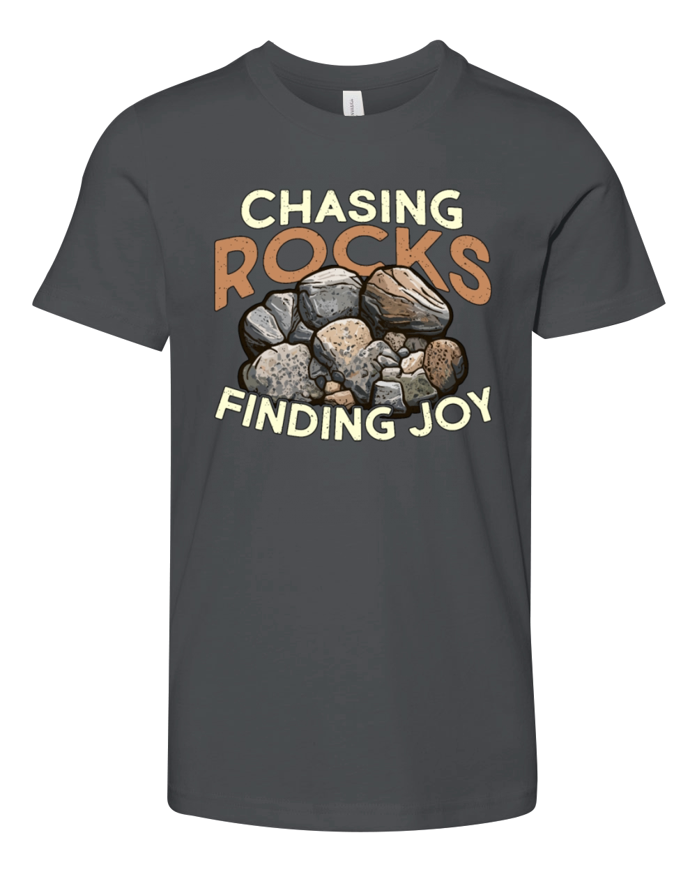 Rockhounding Chasing Rocks Finding Joy Geologist Youth Unisex Jersey Tee