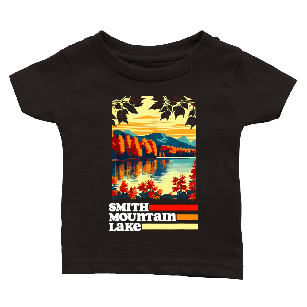 Smith Mountain Lake Virginia Retro 80s Vintage Classic Baby Crewneck T-shirt