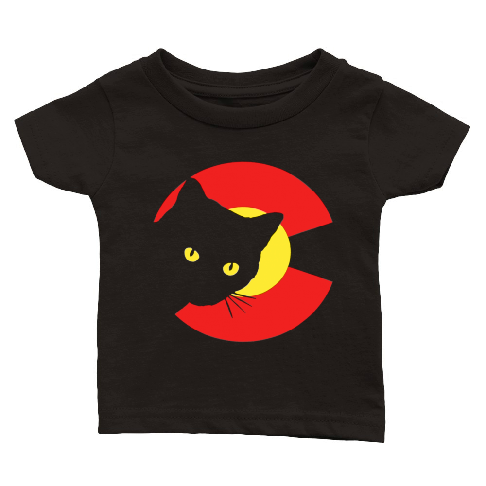State of Colorado Flag Cat Lover Vintage Classic Baby Crewneck T-shirt