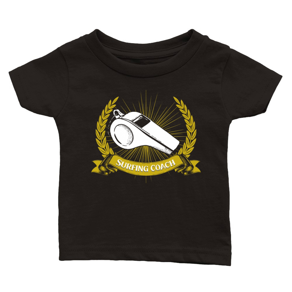 Surfing Coach Surfer Funny Surf Instructor Humor S Classic Baby Crewneck T-shirt