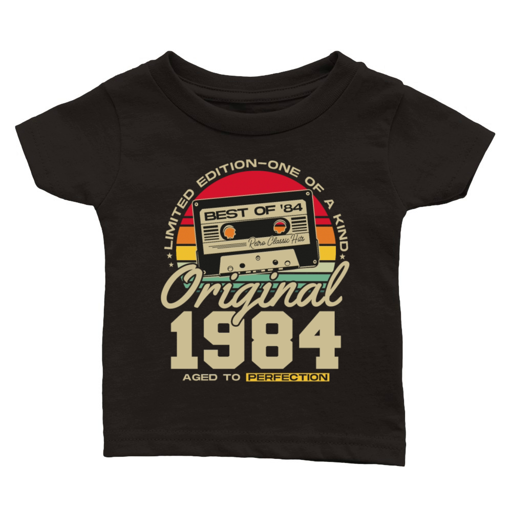 Vintage 1984 Retro 40th Birthday Classic Baby Crewneck T-shirt