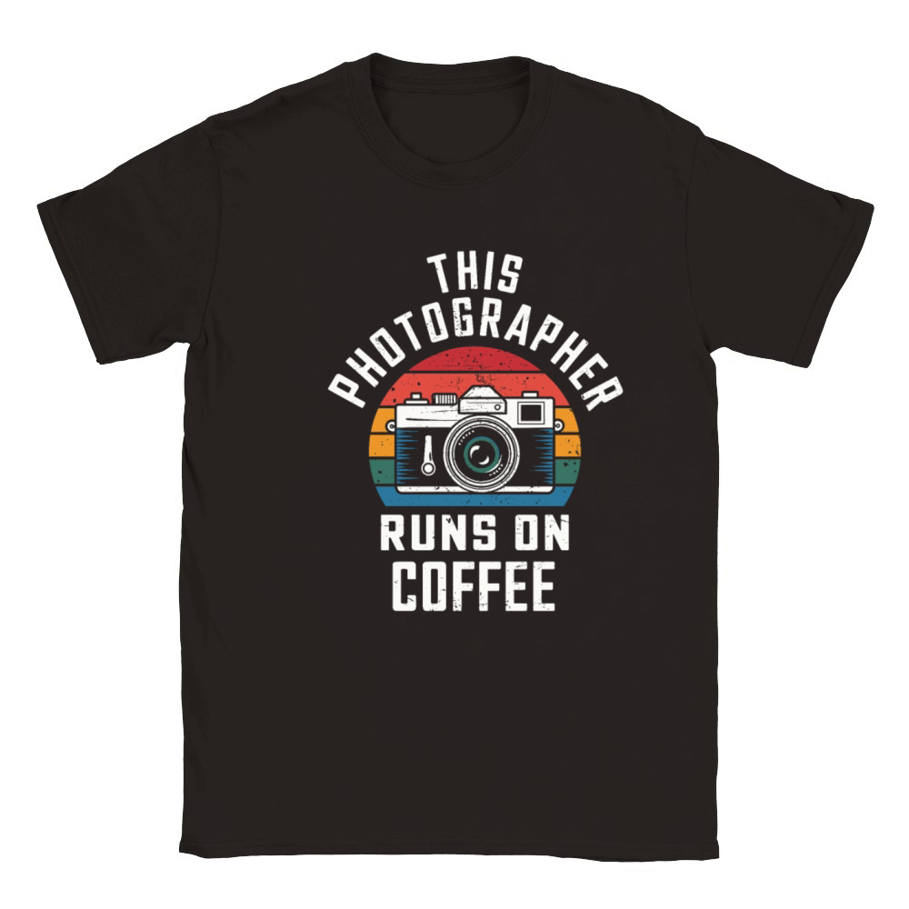 This Photographer Runs on Coffee Classic Kids Crewneck T-shirt