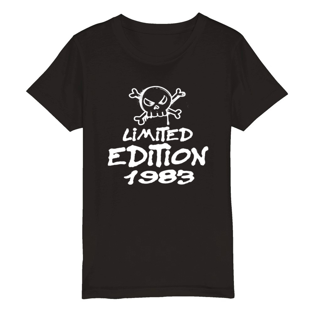 Limited Edition 1983 Birthday 1983 Born Organic Kids Crewneck T-shirt