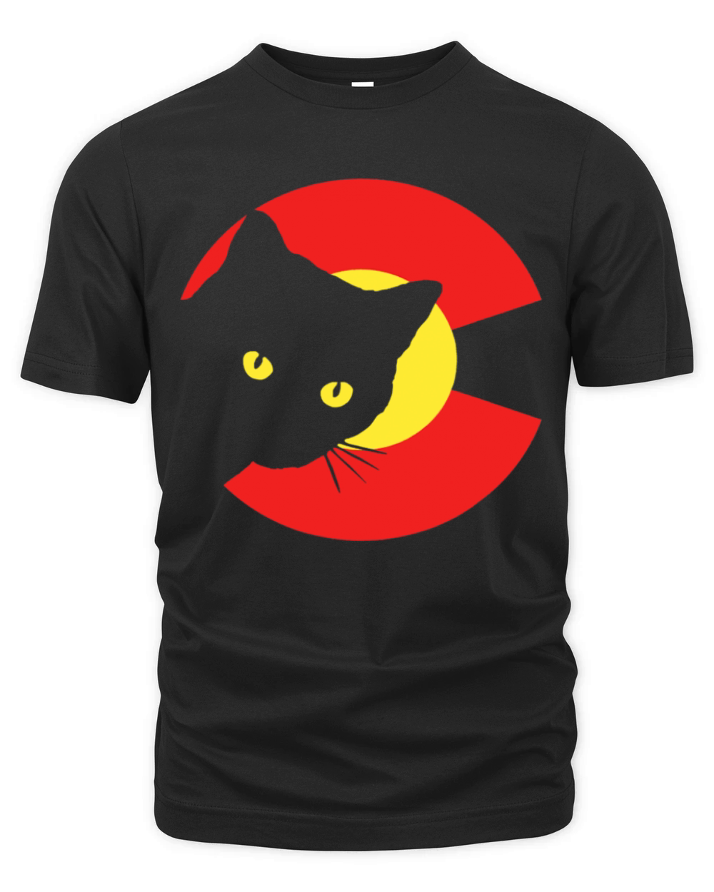 State of Colorado Flag Cat Lover Vintage Organic Unisex T-shirt