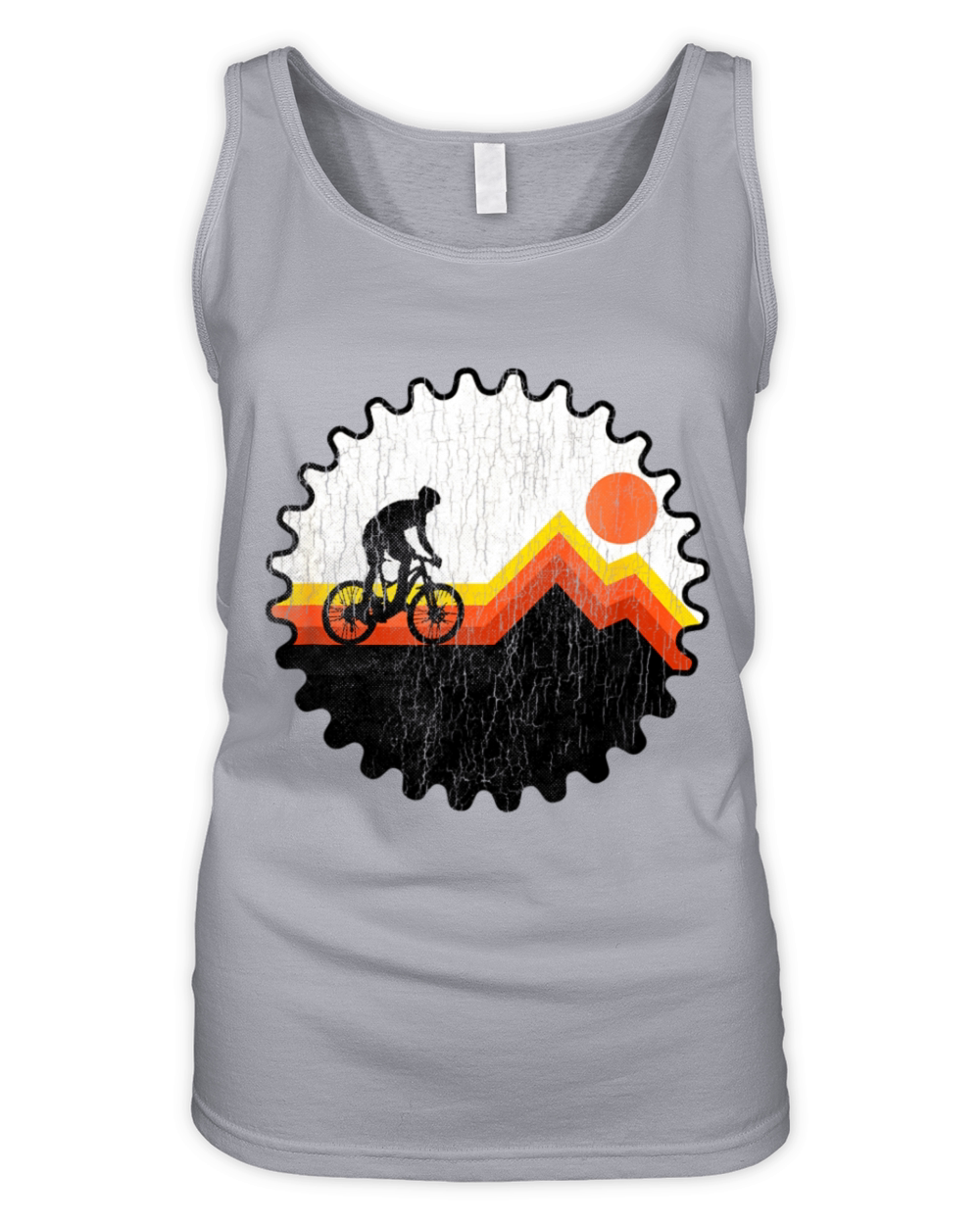 Retro Vintage Mountain Biking Downhill Bike Lovers Organic Women's Tank Top