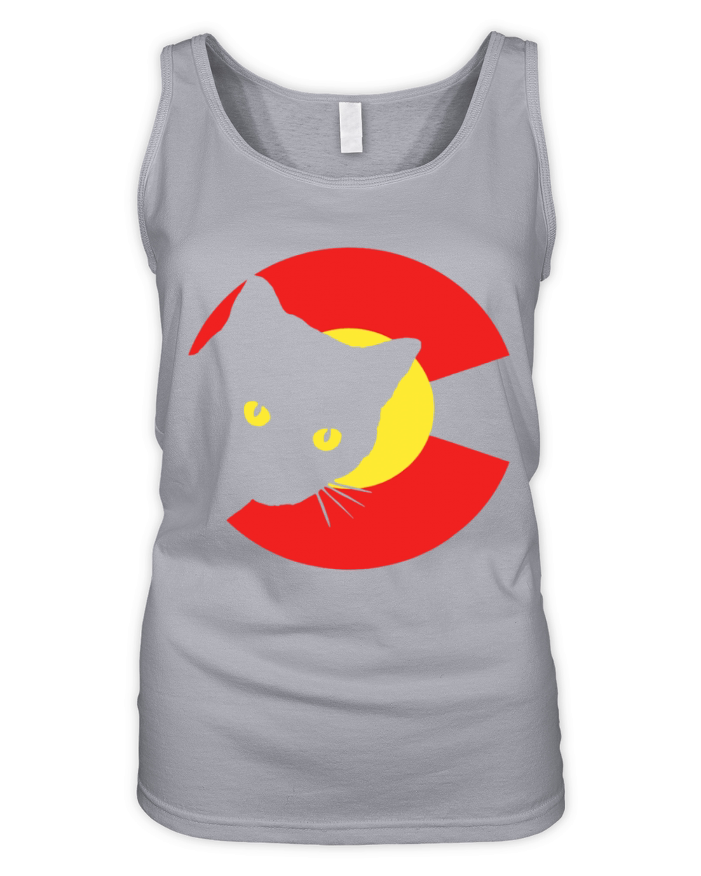 State of Colorado Flag Cat Lover Vintage Organic Women's Tank Top